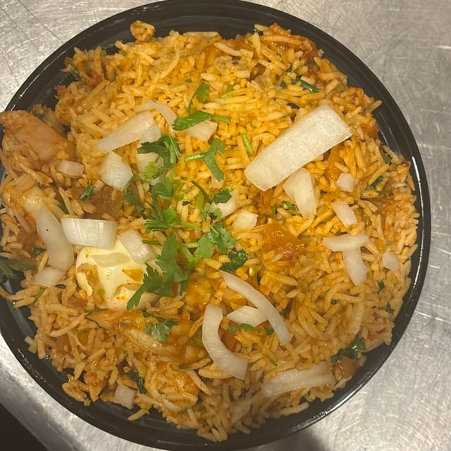 Shrimp Biryani.