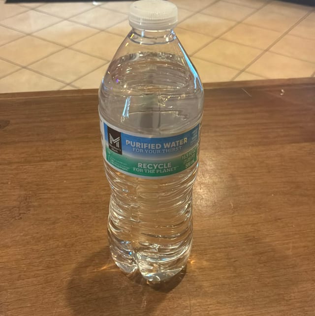 Bottled water.